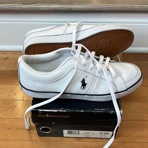 Polo Ralph Lauren white leather men’s sneakers
